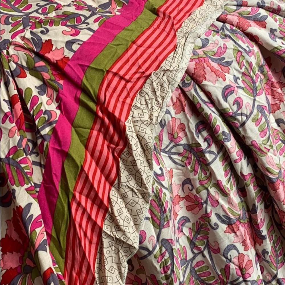 CLEARANCE Fuchsia Floral Bohemian Hi Lo Maxi Skirt - Picture 7 of 7